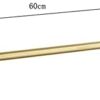 FVRTFT wall-mounted towel rack fixed rack antique gold finished single bathroom towel rack bathroom hotel kitchen dish cloth hand towel bar-60CM