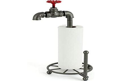 Balvi Tissue holder Pipeline shaped pipe tap industrial style Iron. kitchen roll holders 39x22, 5x18,