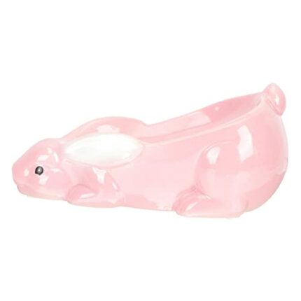 HOMSFOU bunny soap holder bathroom soap dish cute soap holder shower soap holder ceramic animal soap dishes sink sponge holder ceramic soap case