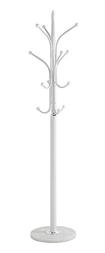 HAKU Möbel coat rack, marble, white-chrome, Ø 40 x H 177 cm