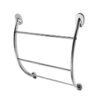 Croydex Britannia Flexi-Fix Chrome Plated Curved Towel Rack, 13.5 x 51 x 57.2 cm