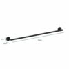 COSMIC - Single Bathroom Towel Rail | Matte Black Finish | Easy Installation - Fixes with Screws | Dimensions 60 x 7.1 x 5 cm