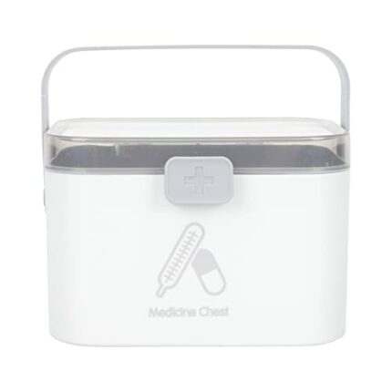 Healvian First Aid Box Empty Travel Case Survival Medicine Storage Box with Handle for Home Outdoor Travel Camping Vehicle