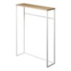 YAMAZAKI Home Modern Console, Slim Narrow Accent Entryway Or Living Room, Metal and Wood Skinny Hallway Or Sofa Table | Steel, White, One Size