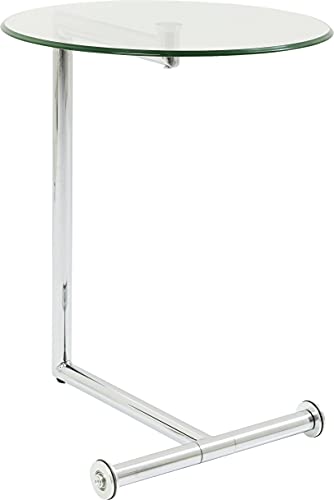 Kare Design Side Table Easy Living Clear,Silver, Ø46cm