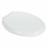 ZENO Toilet Seat Soft Close | Simple Bottom Fixing | Heavy Duty UF Material Anti-Bacterial Toilet Seats White with Adjustable Plastic Fixings | O