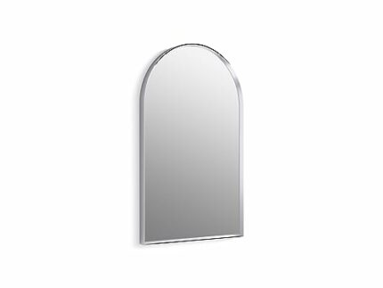 KOHLER 30638-CPL Essential 20" x 32" Arch Wall Mirror, Large Arch Bathroom Mirror, Vanity Mirror with Frame, Polished Chrome