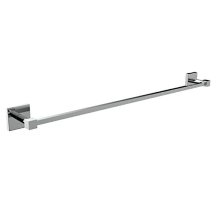 Agua Accessories Towel Rails Wall Mounted 65cm, Stainless Steel Towel Rack Hanging Cloths for Bathroom, Chrome Kitchen Square Towel Holder Bar is