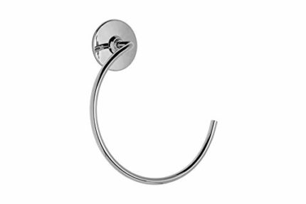 Croydex Chrome Duo Fix Glue or Screw Fix Slim Design Towel Ring