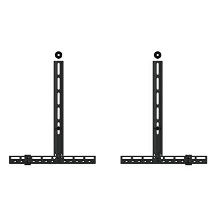 mahara Soundbar Brackets Black - Soundbar Mount Attaches to TV Wall Mount (Above or Below) or Directly to TV VESA - Soundbar Bracket Max 4.5kg -