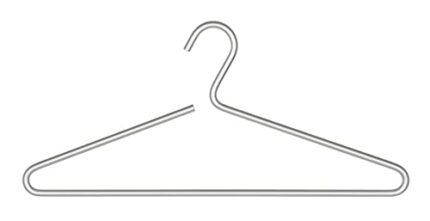 WENKO Aluminum Lux Clothes Hanger, Aluminium, Silver matt, 0.8 x 42 x 19 cm