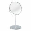 Wenko Assisi Cosmetic Standing Mirror Diameter 17 cm Black – Swivelling Make-Up Mirror with 3x Magnification Mirror Surface Diameter 16 cm 300% M