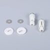 2PCS Plastic Toilet Seat Hinges Top Fixings Toilet Seat Screw Fixtures Toilet Seat Fittings Top Fix WC Hinge Blind Hole Fittings Universal Toilet