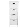 DSHGDJF Bathroom Storage Floor Cabinet with 4 Drawers Vanity Cabinet Narrow Bathroom Sink Storage Cabinet