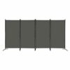 4 Panel Privacy Screen Room Dividers 6FT Portable Office Wall Divider for Rooms Separator 110"x20"x71", Grey
