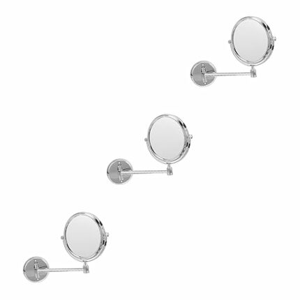TOPBATHY 3pcs and Mounted with Double Magnification Magnifying Cosmetic ° Double-sided X Makeup for Two-sided Folding Round Dressing Arm Wall Hot