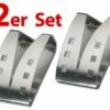 c|h|g Set of 2 Stainless Steel Towel Rails, Silver, 7,5 x 5 x 2,3 cm