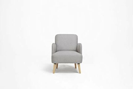 Leader Lifestyle Accent Chair, Fabric, Light Grey, Dimensions-W62 x D77 x H79cm