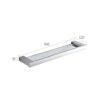 RAKUTE Hair Dryer Holder Bathroom Shelves Black/Silver Stainless Steel Wall Nail-Perforated Square Storage Rack Kitchen Lucency Glass Hardware Ho