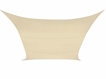 PEREL 5 x 5 m Square Water Permeable Shade Sail - Champagne