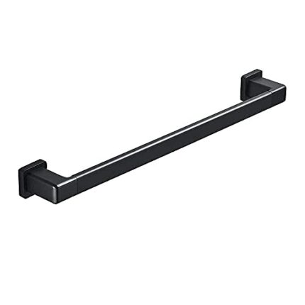 Bathroom Shelfs Towel Bar Black Rust Proof Aluminum Alloy Towel Holder Modern Wall Mounted Bathroom Accessories Towel Rack for Bathroom Kitchen H