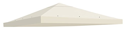 BenefitUSA Replacement 10'X10'Gazebo Canopy top Patio Pavilion Cover Sunshade Polyester Single Tier (Ecru)