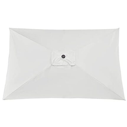 Rectangular Umbrella Canopy Replacement 6 Ribs, Fade Resistant Replacement Umbrella Canopy, Heavy Duty Polyester Fabric Outdoor Shade Canopy Cove