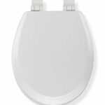 Croydex Sit Tight Carron Soft Close Toilet Seat, Wood, White, 47 x 36.5 x 6 cm