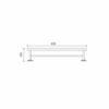 RSOCHS Stainless Steel Anti-rust Bathroom Washroom Double Rod Towel Rack Shelf Holder Wall Mounted