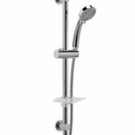 Croydex AM169341 Essentials Three Function Shower Set includes Handset/ Hose/ Riser Rail, Chrome , 69.4 x 16.2 x 5.8 cm