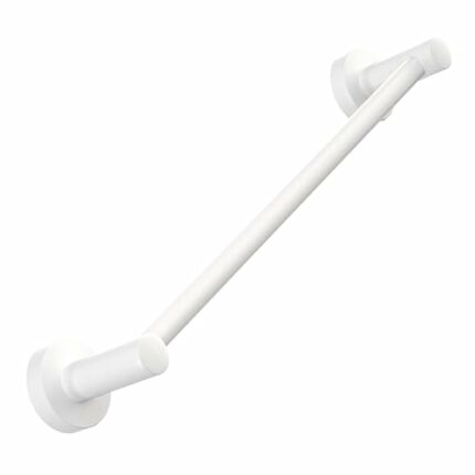 Niffco Towel Rail for the Bathroom or Kitchen - Stylish and Modern White Towel Rack with Accessories Included - Easy to Install Towel Holders for