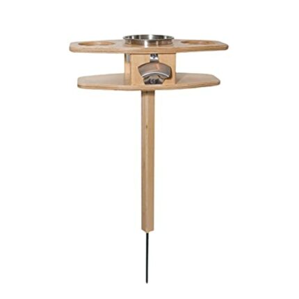 spier Outdoor Wine Table Portable Wine Picnic Table Wooden Wine Holder for Camping Hiking Barbecue