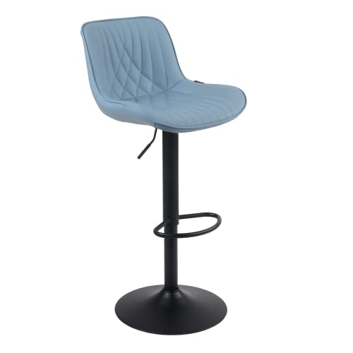 YOUTASTE Single Modern Bar Stool with Back Adjustable Barstools Luxury Upholstered Bar Chairs Faux Leather Counter Height Bar Stool Swivel Barsto