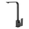 Yunnyp Kitchen Faucet Hot Cold Water Mixing Tap Single Handle 360 Degree Rotation Bar Kitchen Sink Faucet, Modern Style Matt Black Tap
