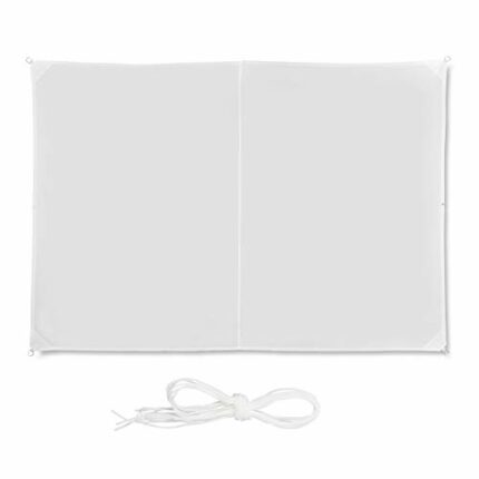 Relaxdays Shade Sail, Rectangular, Water-Repellent, UV-Protection with Tethers, Balcony Canopy, Wxd: 2 x 3 m, White