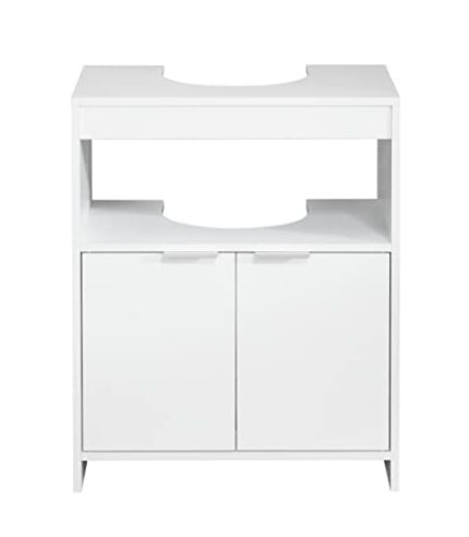 House & Homestyle Lambeth Underbasin with Open Shelf, Wood, White, One Size