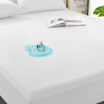 XL Double Mattress Protector 100% Waterproof Breathable Noiseless Mattress Cover 6" - 19" with Deep Pocket Vinyl Free