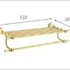 HIGOH Towel Racks, Bathroom Towel Rack Wall Mounted Towel Holder,Copper Bath Hardware Solid Brassjade Accessories Towel Rack/Bar,Towel Holder