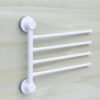 Towel Rack Wall-Mounted Holder Swivel Arm Towel Rail With Extra Long 4 Bars Swivel Bars,Swing Towel Holder For Kitchen,Bathroom,Toilet(Color:B)
