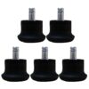 VORCOOL 5pcs Chairs Glide Castors Glides Replacement Furniture Floor Gliders for Office Home(Black)