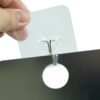 1 PCS Fog Free Shower Mirror Large Size with Suction Hood and 2 PCS Adhesive Hook Fogless Shaving