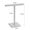 Hand Towel Holder Stand for Bathroom Vanity Countertop (Silver Brushed Square Base)