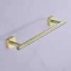 Bathroom Towel Bar in Brushed Gold, 16-Inch SUS304 Stainless Steel Bath Towel Rail, Rust Proof, Brushed Brass