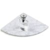 GEOONA Marble Wall-Mounted Corner Shelf,Bathroom Corner Shower Shelf，White Marble Corner Shelf Polished 9"X9"，Round Edge(Carrara White) (Carrara