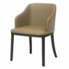 dining chair Kitchen Dining Room Furniture Chairs Living Room Armchair Modern Leather High Back Padded Soft Seat Dining Chairs Black Metal Legs L