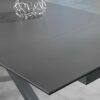 SOLOLED Extending Table from 120 cm to 170 cm Modern Dining Room with an Extension Ceramic Top on Tempered Glass and Metal Legs Width 80 cm for 6