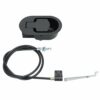 Fdit Aluminum Alloy Sofa Release Switch with Cable Recliner Hand Controller Switch Metal Pull Recliner Handle Replacement Accessory Black(90mm)