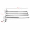 HIGOH Towel Rack Chrome Stainless Steel Towel Racks,Swivel Towel Rail,Bath Rack Wall Mounted Towel Rack Holder,With 4 Swivel Bars Bathroom Hardwa