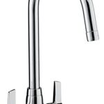 Bristan Echo Easy Fit Kitchen Sink Lever Handles Tall Swivel Spout Mixer Tap Faucet Chrome Plated (EC SNK EF C)