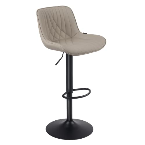 YOUTASTE Single Modern Bar Stool with Back Adjustable Barstools Luxury Upholstered Bar Chairs Faux Leather Counter Height Bar Stool Swivel Barsto